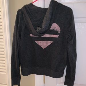 Grey VS hooded jacket with heart detail